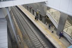 Top view of Kutuzovskaya MCC station showing circular structure and surrounding area