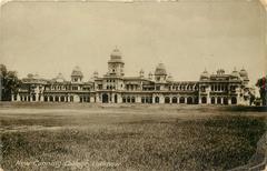 Historic postcard of New Canning College building in Lucknow, India