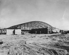 Construction of aircraft hangar at Lake Hood