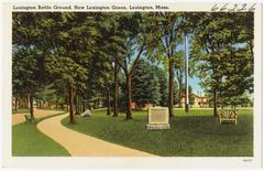 Historic Lexington Battle Ground now known as Lexington Green in Lexington Massachusetts