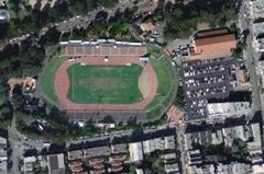 Kezar Stadium entrance with vintage marquee sign