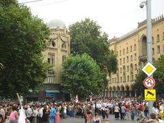 Mass demonstration against Russia's intervention in Georgia in downtown Tbilisi, September 2, 2008