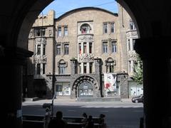 National Mime Theatre building on Rustaveli Avenue in Tbilisi, Georgia