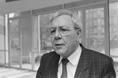 Louis van Gasteren signing NAP project document on February 26, 1987