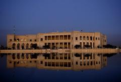 Sunset near Al Faw Palace at Camp Victory Iraq