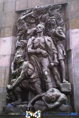 Monument commemorating the Warsaw Ghetto Uprising of 1943 in Warsaw, Poland