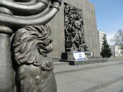 Monument to the Ghetto Heroes in Warsaw Poland