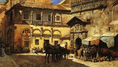 Historic Market Square in front of the Sacristy and Cathedral Doorway in Granada