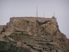 View of Santa Barbara Castle from the Castle of San Fernando in Alicante