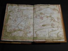 Ancient map of Flanders from 'Cronache de signiori di Fiandra' circa 1452