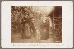 Vintage family photo of Louise, Gezelle, and children
