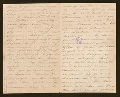 Letter from Guido Gezelle to Mathilde Catteeuw dated 16 September 1888 with a rudimentary self-sketch