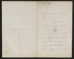 Letter written by Florence Gezelle to her brother Guido Gezelle dated January 1st, 1858