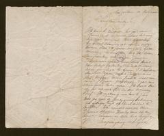 Letter written by Guido Gezelle to his parents Pieter Jan Gezelle and Monica Devriese on February 15, 1849