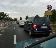 Road nightmare on route 5 due to construction of Zmigrodzki Connector between A-8 and City Bypass in Wroclaw
