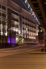 Facade of MUDIT building near Ustinsky Bridge in Moscow