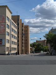 Moscow Sadovnicheskaya Street view with buildings and cars