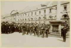 French President Félix Faure visiting Brest, greeted by civil and military dignitaries