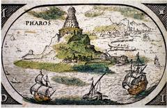 Ancient Lighthouse of Alexandria depicted in Jansson Jansonius Atlas