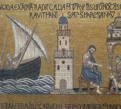 Thirteenth century mosaic of St Mark arriving in Alexandria