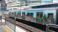 Seoul Metro Class 1000 train with Seoullo artwork