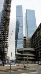 Moscow International Business Center skyscrapers with modern glass architecture