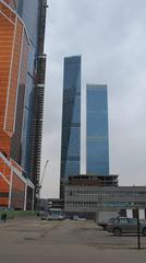 Moscow International Business Center skyscrapers on a clear day