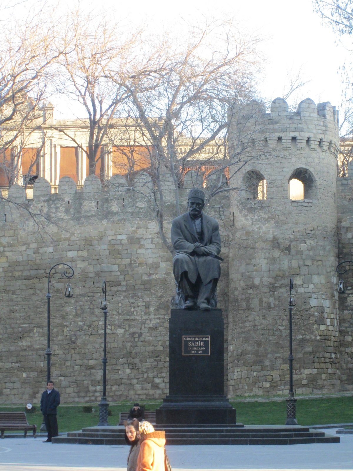 Monument to Mirza Alakbar Sabir in Baku Azerbaijan