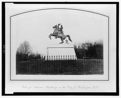 Bronze statue of Andrew Jackson in Lafayette Square opposite the President's house