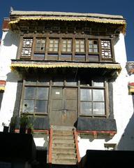 Phyang Gompa monastery in Ladakh, India with mountainous backdrop
