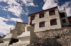 Phyang Gompa Buddhist monastery in Ladakh with traditional architecture against a mountainous backdrop