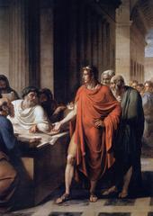 Ptolemy II Philadelphus in the Library of Alexandria painting by Vincenzo Camuccini