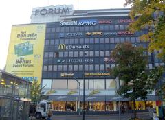 Exterior view of Kauppakeskus Forum shopping center in Helsinki
