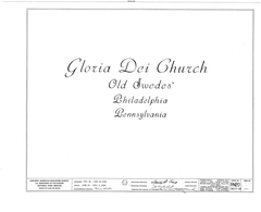 Gloria Dei Church historic building exterior view in Philadelphia
