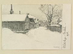 Drawing of Stockholm Södermalm Vita bergen by Ferdinand Boberg