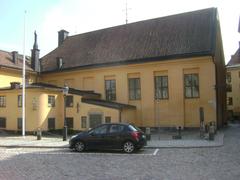 Scenic view of Gamla Stan in Stockholm Sweden with historic buildings and cobblestone streets