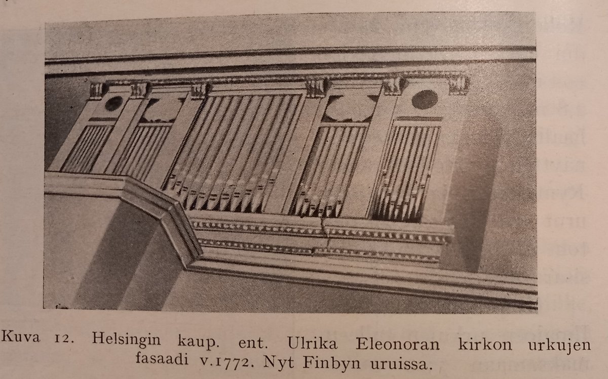 Historic organ facade in Ulrika Eleonora Church Helsinki built by Wåhlström in 1772
