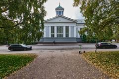 Helsinki Old Church exterior with clear sky