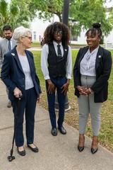 Deputy Secretary of State Wendy Sherman speaking at recruitment event at Dillard University