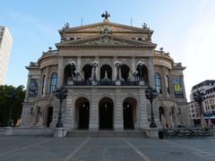 Front entrance of Alte Oper Frankfurt am Main historic opera house