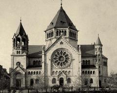 Exterior view of Strasbourg Synagogue with intricate architectural details