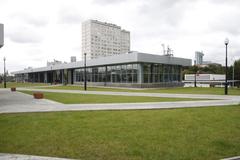 Ploschad Gagarina MCC station exterior view showing modern architectural design