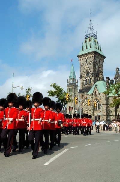 Canadian Grenadier Guards on parade in Ottawa