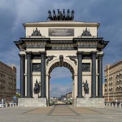 Victory Square with the Triumphal Gate in Moscow, Russia