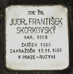 Stolperstein Dedicated To František Skorkovský