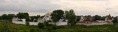 Convent of the Intercession in Suzdal, Russia with traditional Russian architecture and blue sky