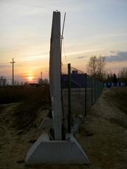 Construction site preparations for Lomonosov port with clear sky