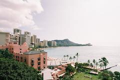 View of Diamond Head from Sheraton Waikiki hotel