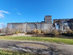 grain elevator complex number 5 in an industrial setting