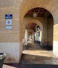 Arcades at Vieux-Port in Marseille at the intersection with Rue Bonneterie